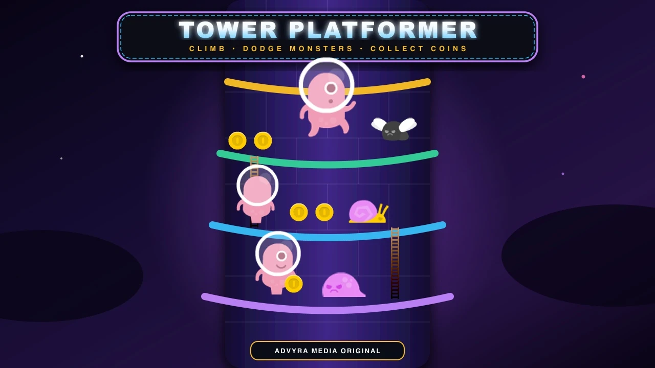 Tower Platformer — 3D Rotating Tower browser game
